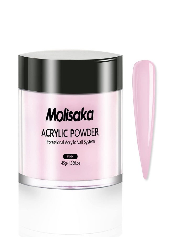 Molisaka Pink Acrylic Powder for Nails, Professional Acrylic Nail Powder,Lasting Acrylic Powder for Extension French Nail Art, Acrylic Nail Supplies Sets for Nails Beginners or Salon (1.58oz) - Image 1